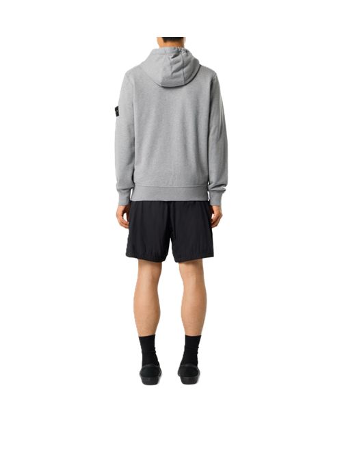 Felpa vestibilità regular con cappuccio, zip e tasche Stone Island | L2S15 6100061 S0M51V0M64 MELANGE GREY